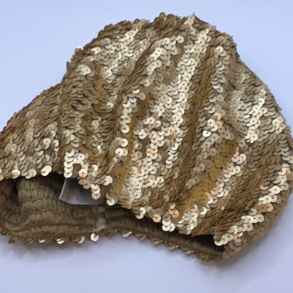 Sequin Rose Gold Beret - Picture 2 of 5